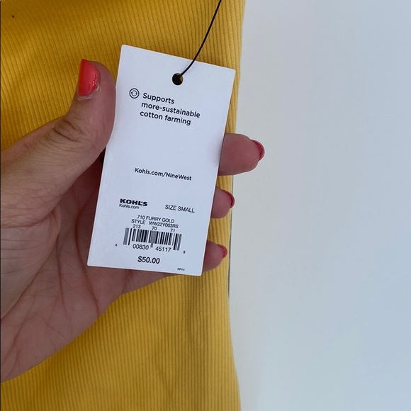 NWT yellow one shoulder dress Nine West - Picture 4 of 4